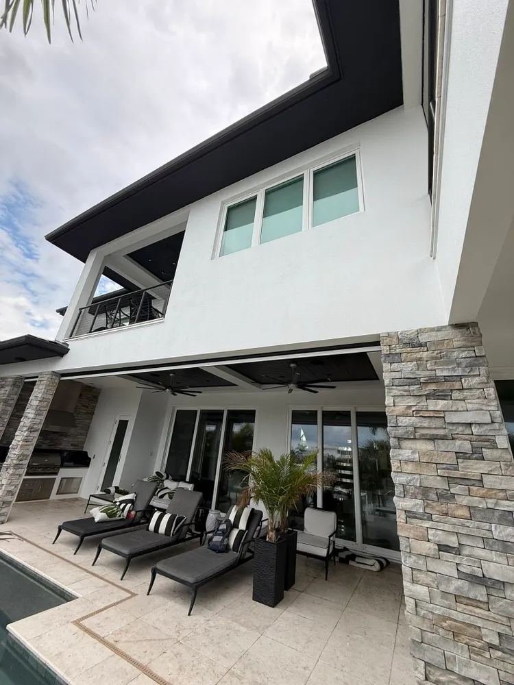 Coastal home exterior color scheme