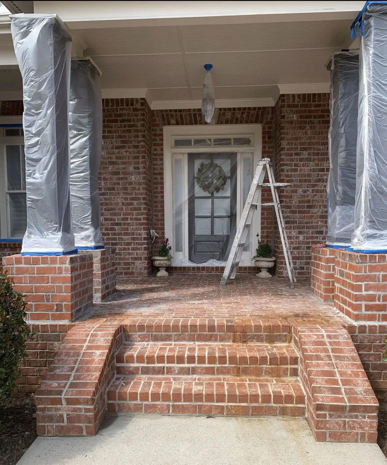 exterior painting — before